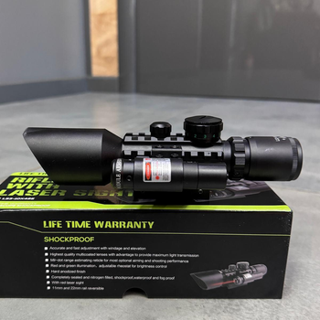 Оптический прицел SPINA OPTICS M9 LS3-10x42E с ЛЦУ, 3-10x42, красный лазер