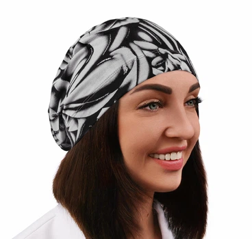 Медицинская шапочка женская HeadwearUniverse универсальная принт Цветочная абстракция