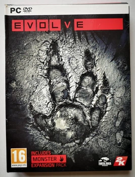 Evolve + картонный футляр, который разлаживается + картонный футляр, английская версия - диск для PC, Б/У