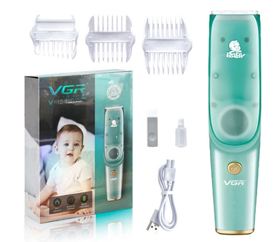 Триммер для стрижки детей VGR Baby V-151, 3 насадки, беспроводная, IPX7