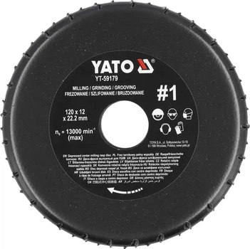 Tarcza frezowa czołowa do KSHM Yato do drewna, szpachli, gipsu; Ø=120/22,2 mm, t= 12 mm szorstka nr 1 [10] YT-59179 (5906083099571)