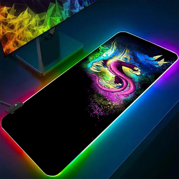 Коврик для мыши и клавиатуры с подсветкой RGB Beast 800х300 игровая поверхность speed