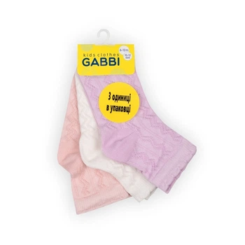 Носки детские хлопковые демисезонные для девочки GABBI NSD-450/3 3 пары размер 8-10 (90531)