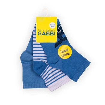 Носки детские хлопковые демисезонные для мальчика GABBI NSM-428/3 3 пары размер 14-16 (90501)