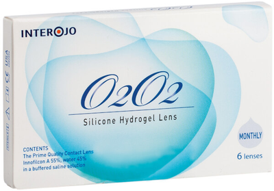 Контактні лінзи Interojo O2O2 BC=8.6 DIA=14.2 PWR=-4.50 3 лінзи