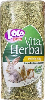 Кормова добавка LoLo PETS сіно для гризунів 800 г (5904479710529)
