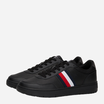 Sneakersy męskie skórzane Tommy Hilfiger FM0FM05116-BDS 42 Czarne (8720636822839)