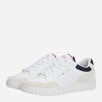 Sneakersy męskie skórzane Tommy Hilfiger FM0FM05058-YBS 42 Białe (8720646034802)