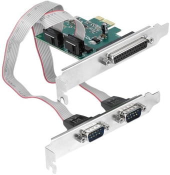 Adapter Delock PCI Express x1 - 2 x szeregowy RS-232, 1 x równoległy IEEE1284 (90413)