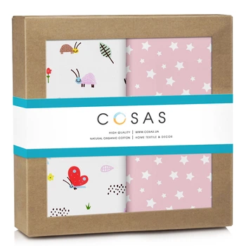 Набор пеленок Cosas BEES Бязь 80x100 см 2 шт (4822052227299)