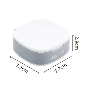 Карманная таблетница Pill box 4 отделения белый