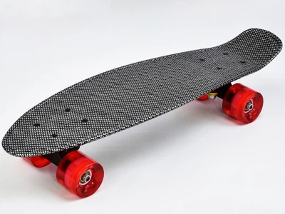 Скейт Пенни борд Best Board "Carbon" колеса PU, светятся (67934)