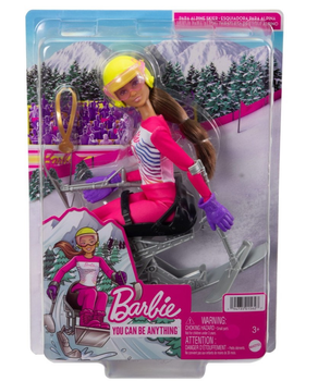 Lalka z akcesoriami Mattel Barbie Winter Sports Para Alpine Skier 30 cm (194735015627)