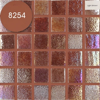 Мозаика АкваМо коричневая,перламутровая Light Brown 31.7х31.7 стеклянная для ванны, душевой,бассейна за 1 ШТ