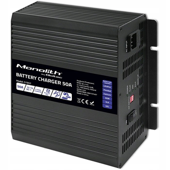 Ładowarka Qoltec Smart Monolith charger for LiFePO4 AGM GEL SLA 50A 12V (5901878519579)