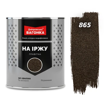 Емаль графітна Дніпровська Вагонка Темно-коричнева 2,5л 865