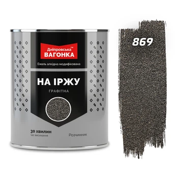 Эмаль графитная Днепровская Вагонка Серая 869 0,75л