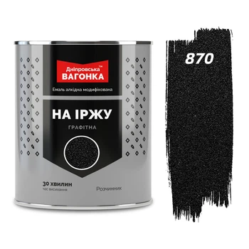 Эмаль графитная Днепровская Вагонка Черная 870 0,75л