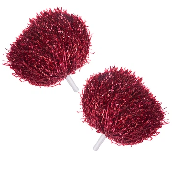 Помпони для черлідингу та танців SP-Sport Pom-Poms C-1680l-37см з ручками 1шт 80г Червоний