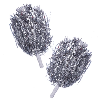 Помпоны для черлидинга и танцев SP-Sport Pom-Poms CH-4875 2шт Серебряный