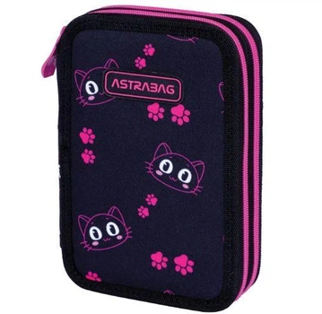 Пенал -книжка твердий 2 відділення ASTRABAG AC2 CATS EYES 503024039 19.5x12.5x4см