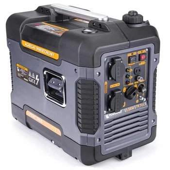 Генератор инверторный Powermat PM-AGR-2000IM 1.7/2 кВт 12/230 В 4 л однофазный 4-х тактный с ручным запуском медная обмотка