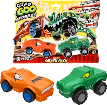 Машинки Гуджитсу Goo Jit Zu Turbo Tygor против Rumble Rock Jaw в