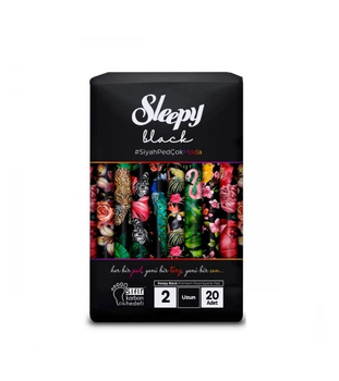 Прокладки Sleepy Black Long-2 6 крапель 20 шт