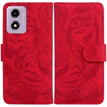 Чехол-книжка Deexe Tiger для Motorola Moto E14 / G04s - Red