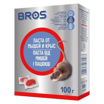 Паста от мышей и крыс Bros, 100 г