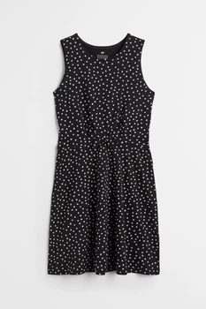 Платье H&M 134 140см черный горох 507994334