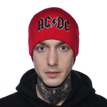 Шапка с вышивкой Rockway AC/DC (logo) красная Красный (00000005963)