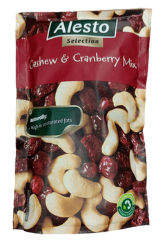 Мікс горіхів Alesto Cashew & Cranberry кешью та журавлини 200 г (58884)