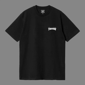 Футболка унісекс Thrasher з малюнком черепа розмір L чорного кольору