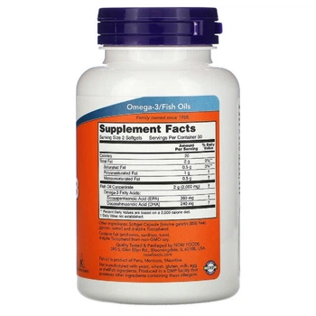 Жирні кислоти Now Foods Омега-3 1000 мг 100 желатинових капсул