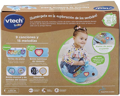 Інтерактивна м'яка іграшка Vtech Baby Кит музичний (3417765628047)