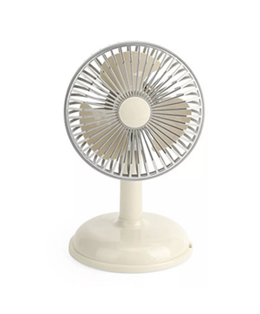Вентилятор Simple desktop fan KD197 настільний портативний з роботою від USB Блідо-жовтий (кремовий)