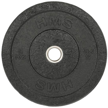 Олімпійські плити HMS Bumper Black 5 кг (5907695596267)