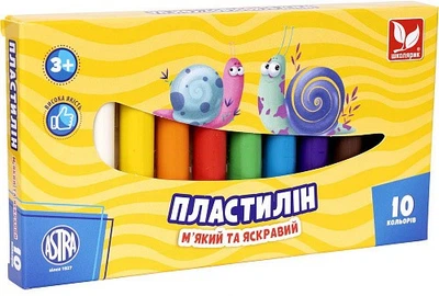 Пластилін круглий восковий Школярик 10 кольорів, 130 г 4823088216493 83812902-UA