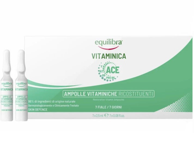 Ампули для обличчя Equilibra Vitaminica Skin Defence Вітамінні відновлюючі 7х2.5 мл (8000137017478)