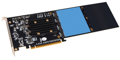 Плата-адаптер Sonnet PCIe x16 - M.2 4x4 NVMe SSD Silent (FUS SSD-4X4-E3S)