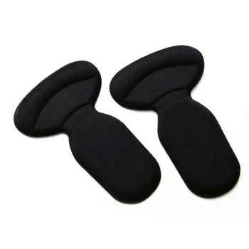 Накладки вкладыши для обуви от натирания пяток Heel Pad Brown Стельки, пяткоудерживатель Т- образные. Черный (073g)