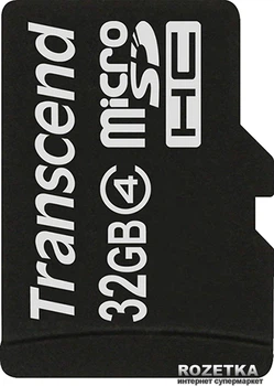 Карта памяти Transcend microSDHC 32GB Class 4 (TS32GUSDC4)