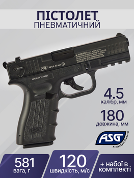 Пістолет пневматичний ASG ISSC M22 4,5мм BB Non blow back 19802