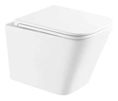 Унитаз подвесной Mixxus Premium Quadro-0301-R 490x340x360mm система смыва Rimless (MP6452)