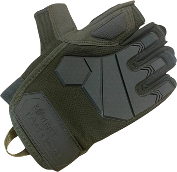 Тактические перчатки Kombat Alpha Fingerless Tactical Gloves Оливковые S (kb-aftg-olgr-s)