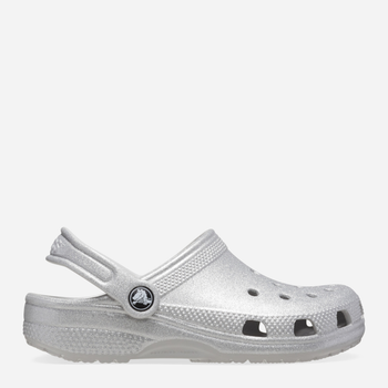 Дитячі крокси для дівчинки Crocs Classic Glitter Kids Clog T 206992-0IC 24-25 Серебристі (196265550463)