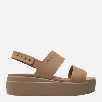 Sandały damskie na platformie Crocs Brooklyn Low Wedge W 206453-2EL 41-42 Beżowe (196265590810)