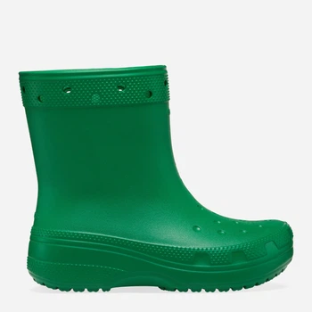 Жіночі гумові чоботи низькі Crocs Classic Boot 208363-3WH 36-37 (M4/W6) 22 см Зелені (1962657519382)