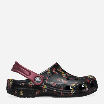 Дитячі крокси для дівчинки Crocs Classic Ditsy Floral Clog K 210354-0C4 28-29 Чорні (196265775637)